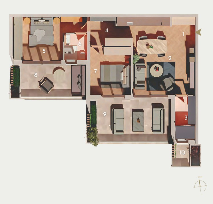 Außergewöhnliche Wohnung in einem Neubau